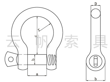 歐式大弓卸扣型號規(guī)格