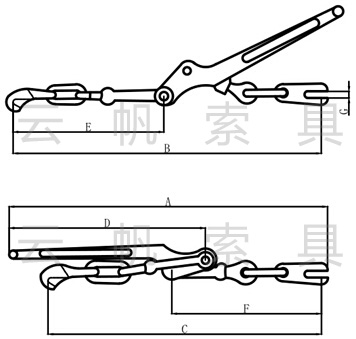 抓鉤式緊索具型號規(guī)格