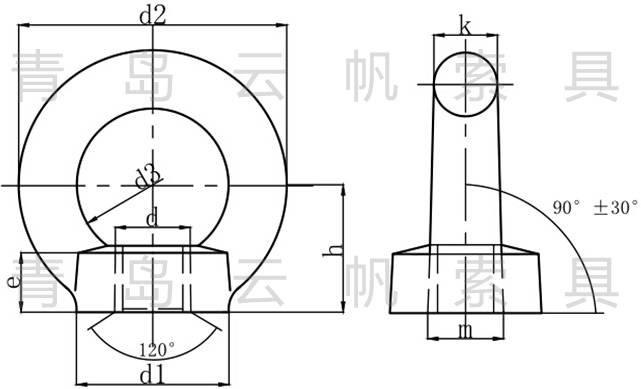 德式DIN582吊環(huán)螺母型號(hào)規(guī)格