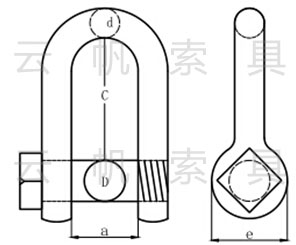 歐式方頭拖網(wǎng)卸扣規(guī)格型號(hào)